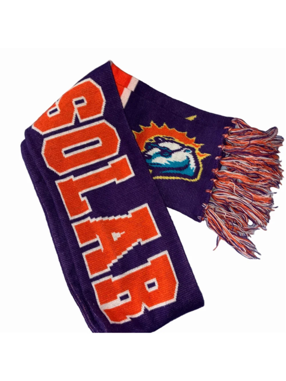 Men's 47 Brand Orlando Solar Bears Hockey Team Scarf One Size Purple and Orange